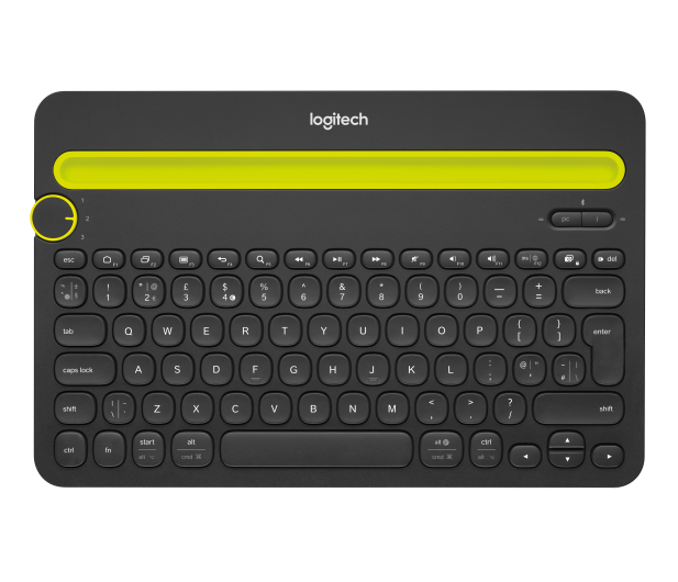 Logitech K480 czarno-żółta - 292544 - zdjęcie 5